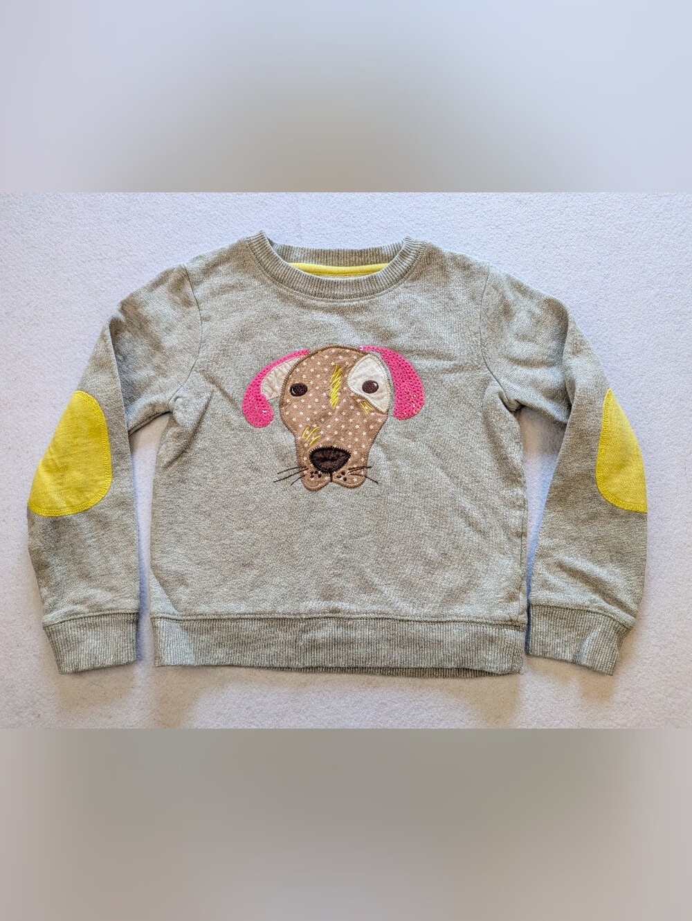Mini Boden Kids Sweatshirt Dog Applique